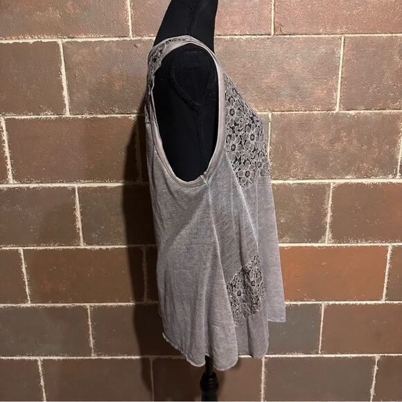 Fantazia Lace Neutral Taupe Sleeveless Top Women's M Medium - Picture 4 of 8